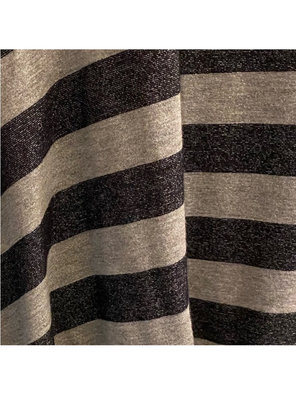Michael Kors Sleeveless Striped Swing Top - Black & Gray- Sz Large - Picture 5 of 5